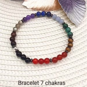 Bracelet en perles naturelles 7 chakras