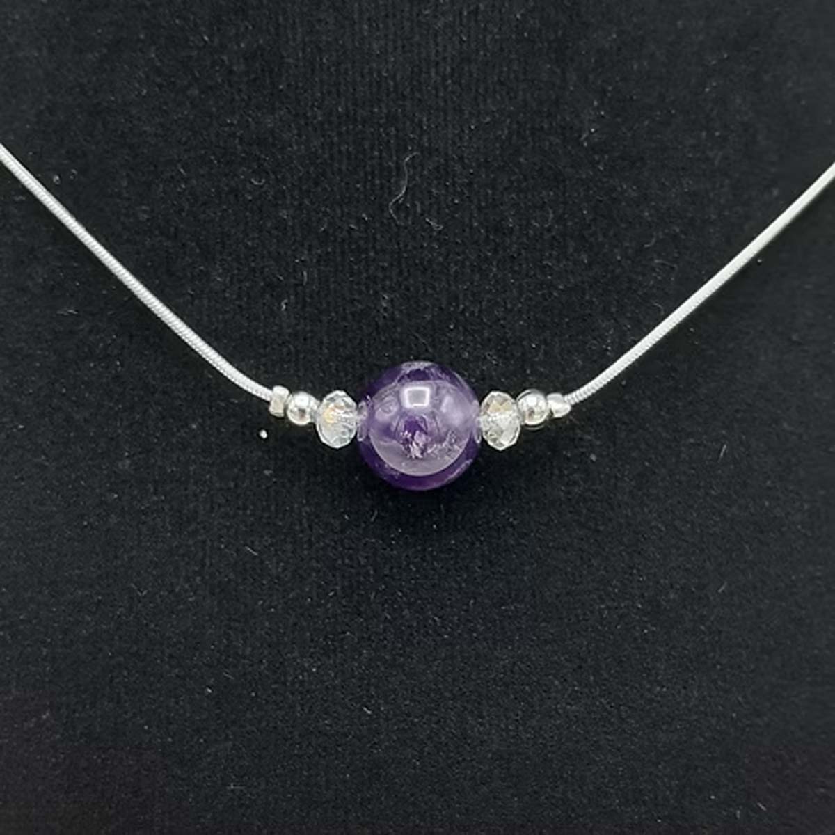 Ras de cou en Améthyste