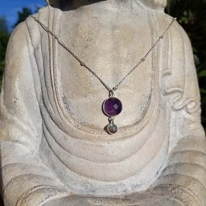 Collier en argent Améthyste et Labradorite