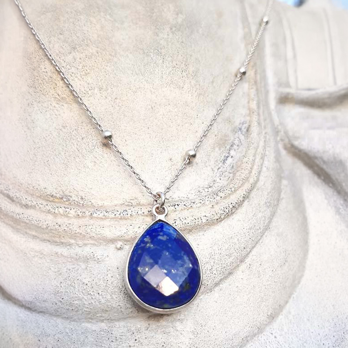 Collier en argent Lapis-lazuli