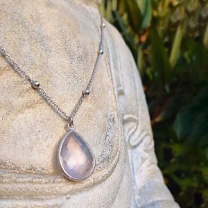 Collier en argent Quartz rose